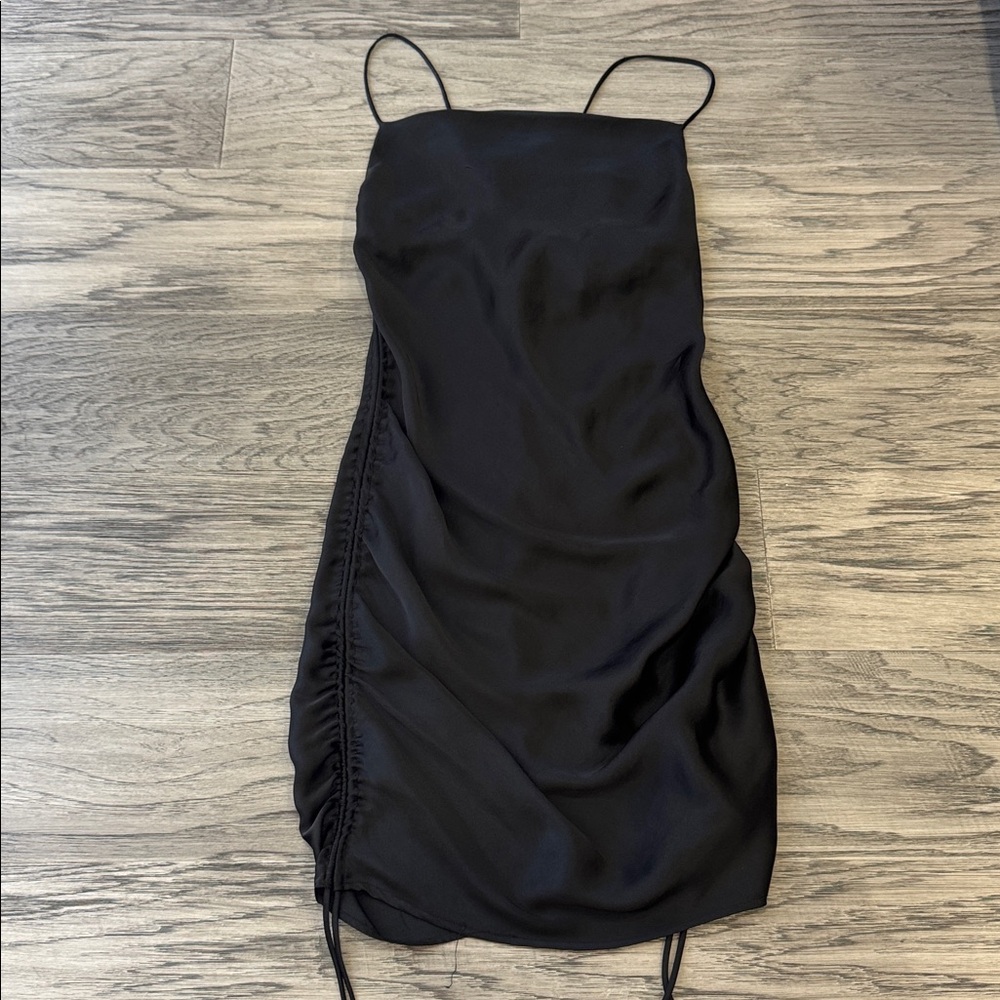 Zara Black Satin Dress